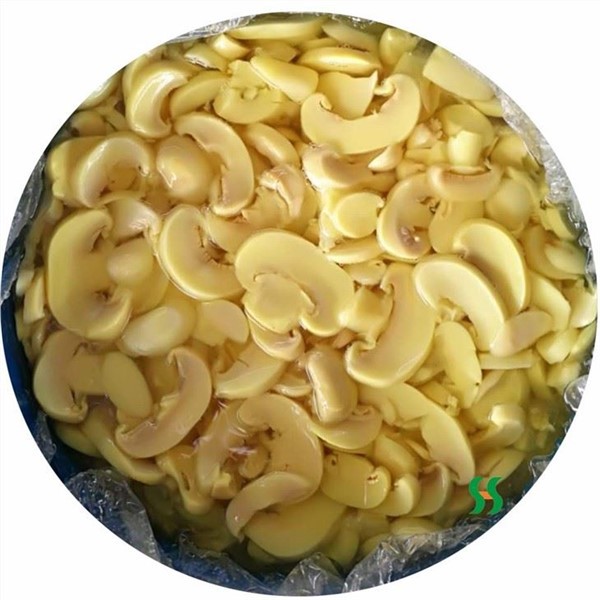 What is the shelf - life of whole mushrooms in brine?